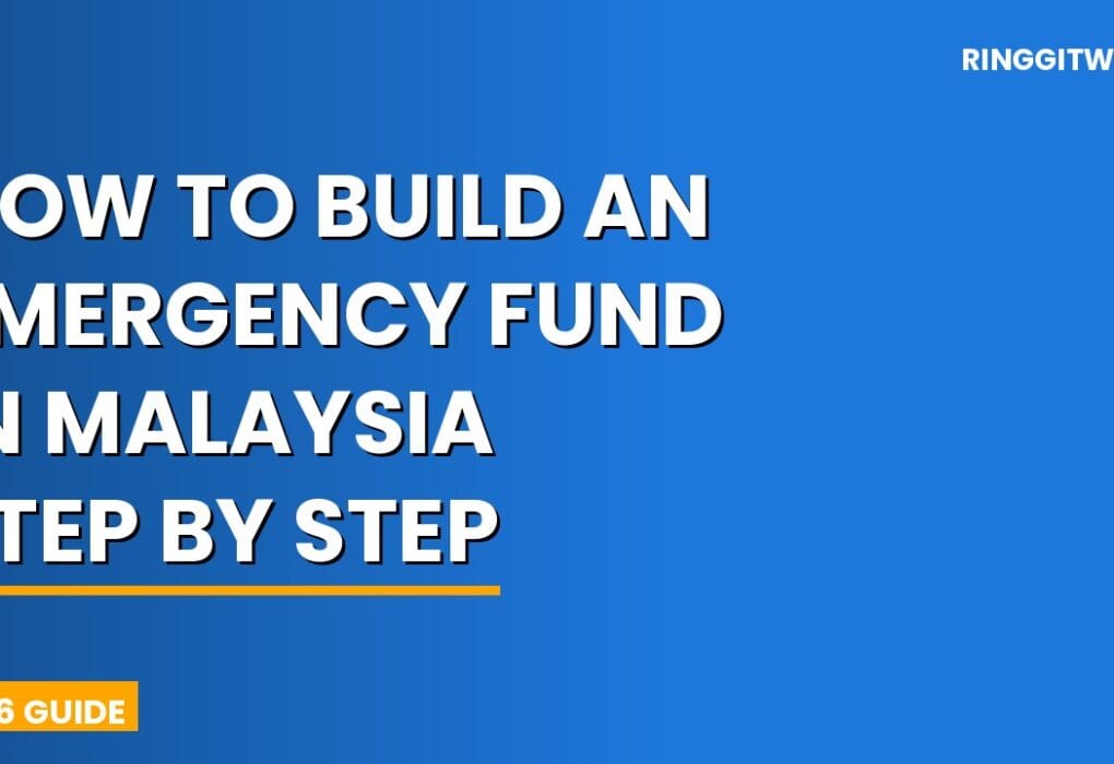 Malaysian woman reviewing her savings account on a phone while building her emergency fund step by step