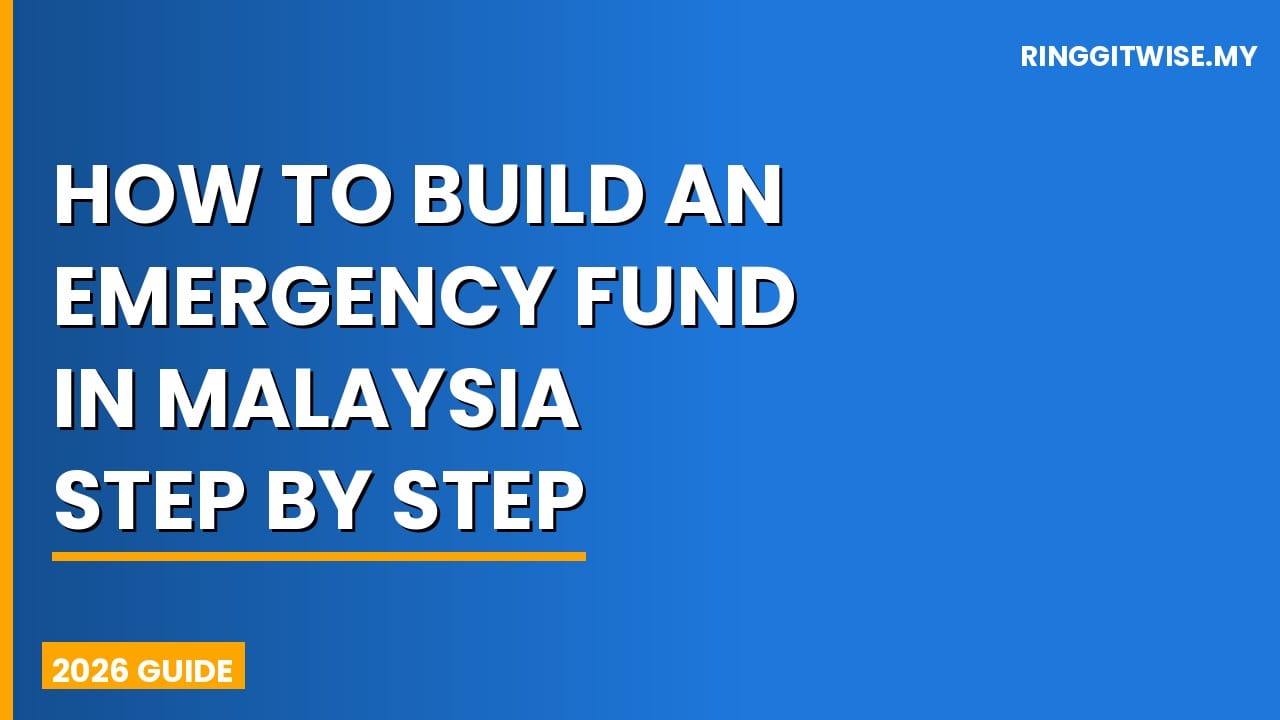 Malaysian woman reviewing her savings account on a phone while building her emergency fund step by step