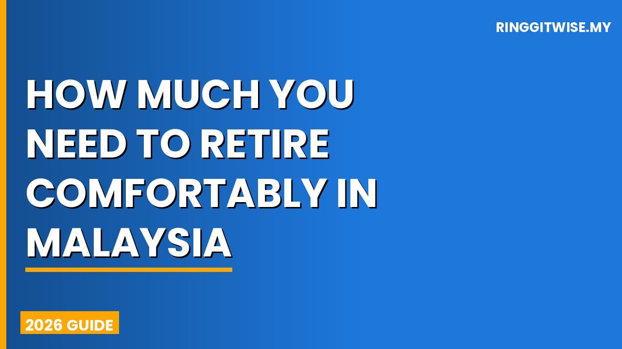 Malaysian couple reviewing retirement savings plan with EPF statements and investment documents on a desk
