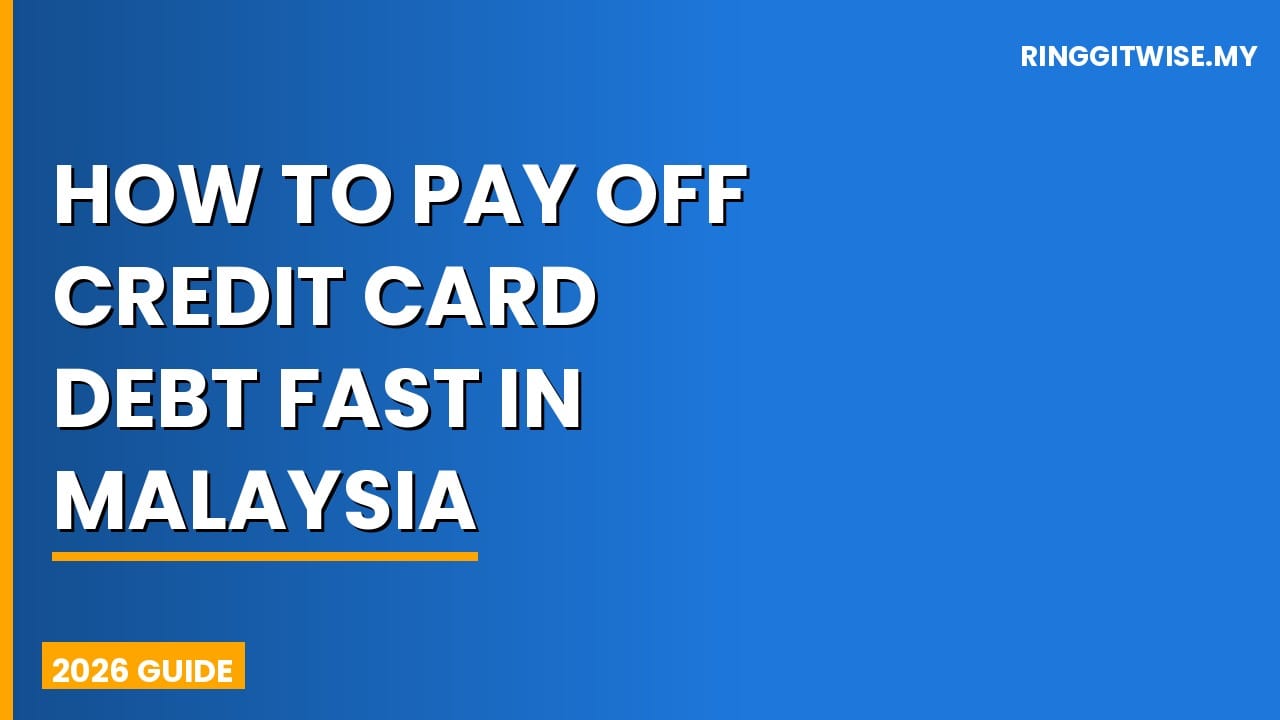 Malaysian woman stressed over credit card bills at a desk, calculating debt repayment with a calculator and notebook